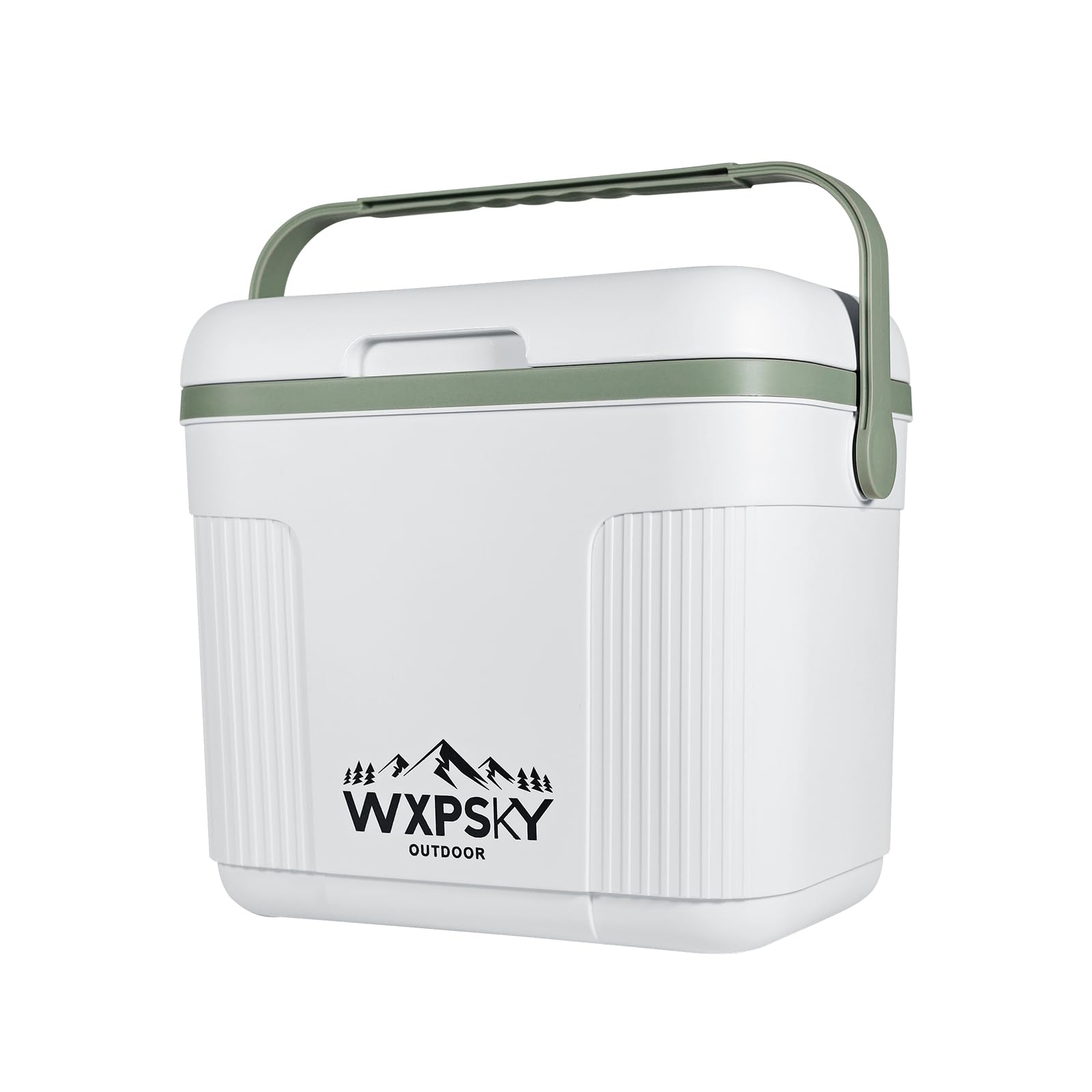 WXPSKY Small Cooler Hard Shell 11 Qt Portable Rotomolded Cooler with Handle Ice Retention for Camping Picninc Beach White