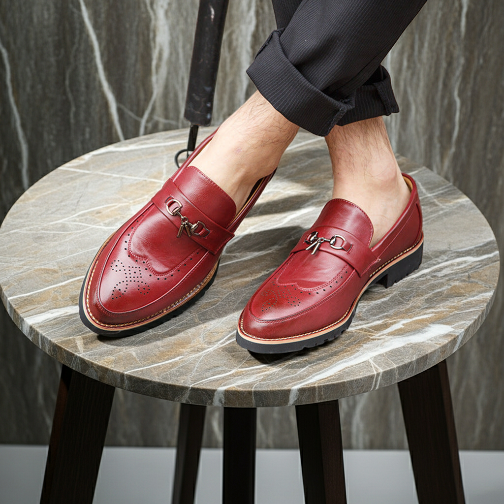 2018 Men's Brogue Dress Shoes - Stylish & Breathable